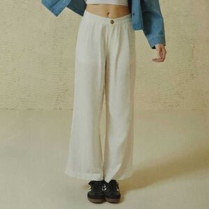 NWT Brixton Vintage Linen Blend Wide Leg Pant M